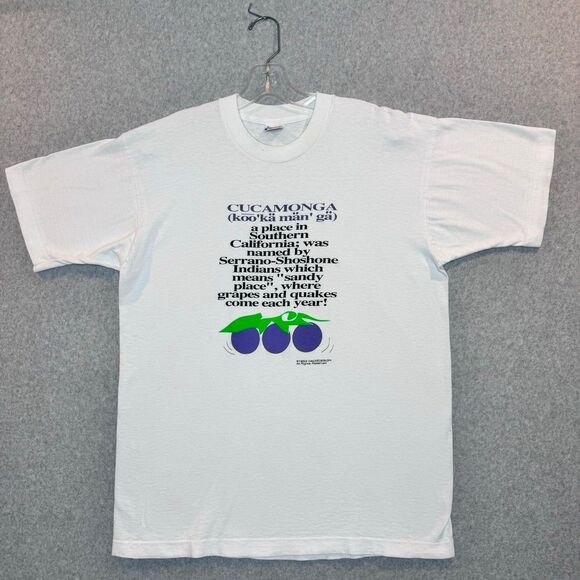 Vintage 1993 fruit of the loom made in the USA white T-shirt size large - Picture 1 of 11